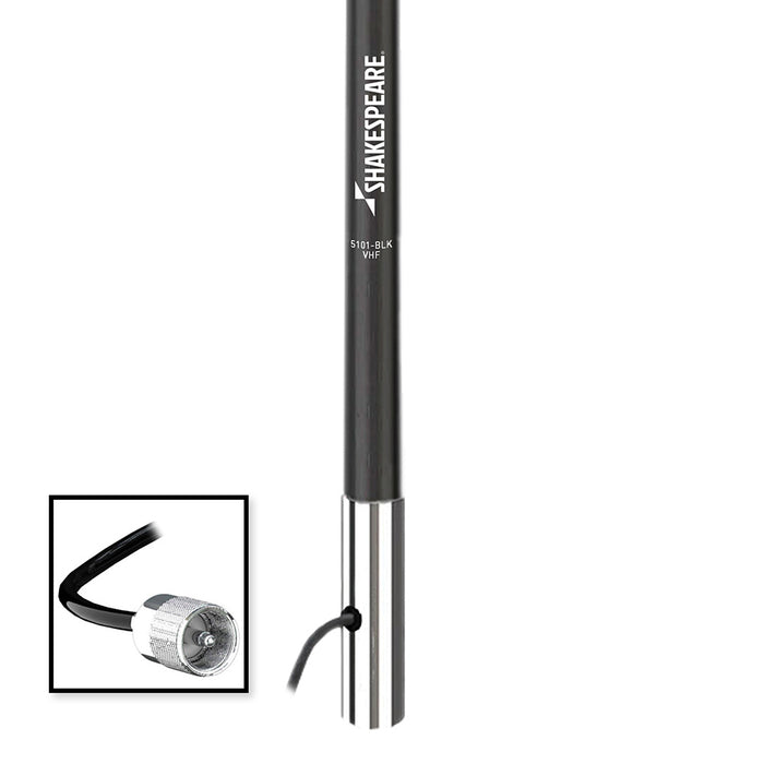 Shakespeare VHF 8 5101 Black Antenna Classic w/15 RG-58 Cable [5101-BLK]-North Shore Sailing