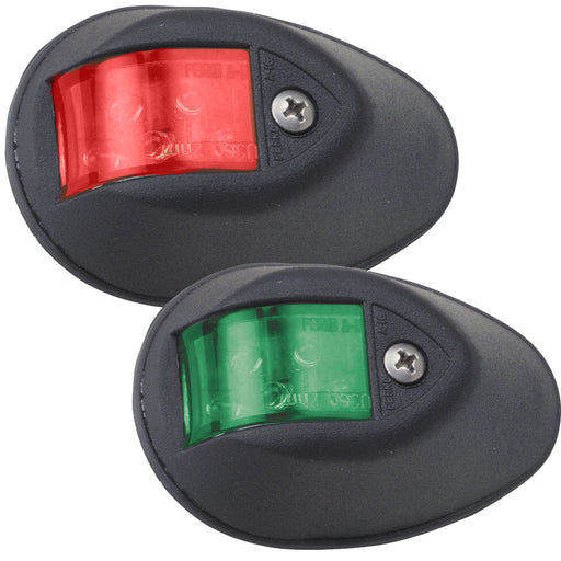 Perko LED Sidelights - Red/Green - 12V - Black Housing [0602DP1BLK]-North Shore Sailing
