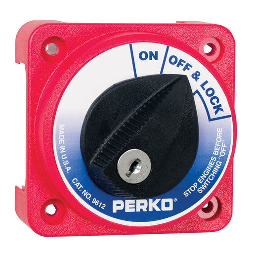 Perko 9612DP Compact Medium Duty Main Battery Disconnect Switch w/Key Lock [9612DP]-North Shore Sailing