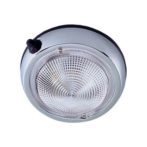 Perko Surface Mount Dome Light - 6" O.D.(5" Lens) - Chrome Plated [0300DP2CHR]-North Shore Sailing