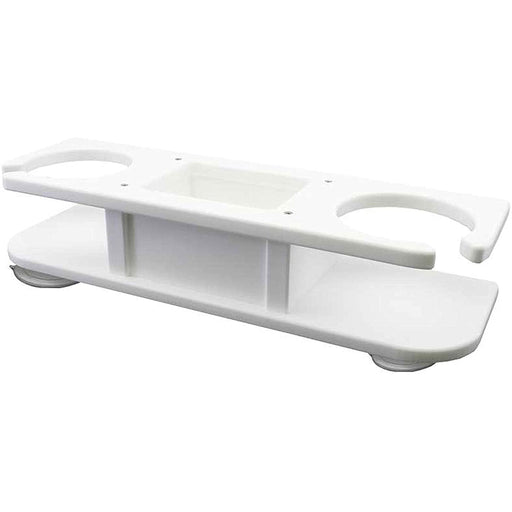 TACO 2-Drink Poly Holder w/Catch-All - White [P01-2000W]-North Shore Sailing
