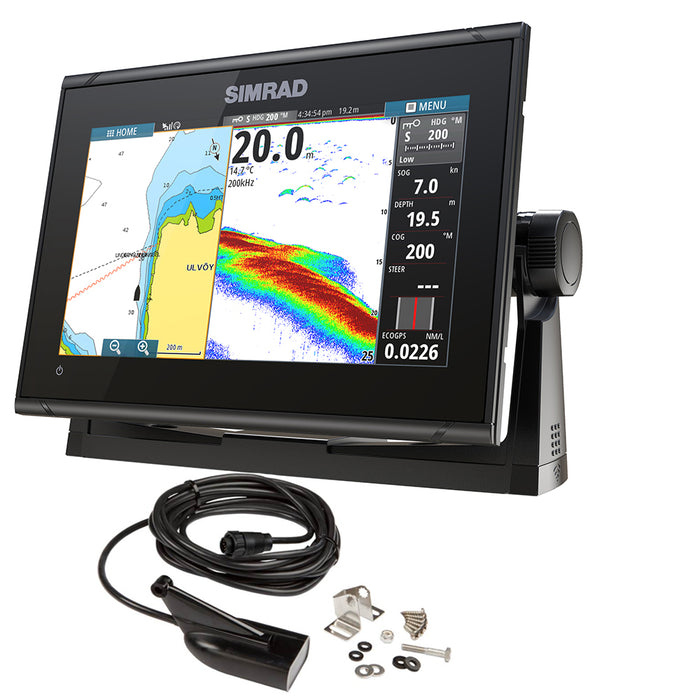 Simrad GO9 XSE Chartplotter/Fishfinder w/MED/HI Downscan Transom Mount Transducer  C-MAP Discover Chart [000-13211-002]-North Shore Sailing