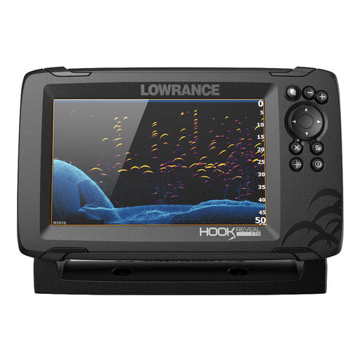 Lowrance HOOK Reveal 7 Combo w/TripleShot Transom Mount  C-MAP Contour+ Card [000-15853-001]-North Shore Sailing