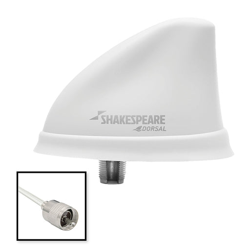 Shakespeare Dorsal Antenna White Low Profile 26 RGB Cable w/PL-259 [5912-DS-VHF-W]-North Shore Sailing