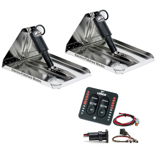Lenco 18" x 14" Heavy Duty Performance Trim Tab Kit w/LED Indicator Switch Kit 12V [RT18X14HDI]-North Shore Sailing