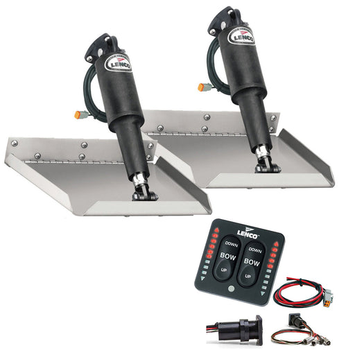 Lenco 12" x 18" Edgemount Trim Tab Kit w/LED Indicator   Switch Kit 12V [TT12X18EI]-North Shore Sailing