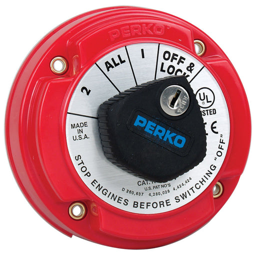 Perko 8504DP Medium Duty Battery Selector Switch w/Alternator Field Disconnect & Key Lock [8504DP]-North Shore Sailing