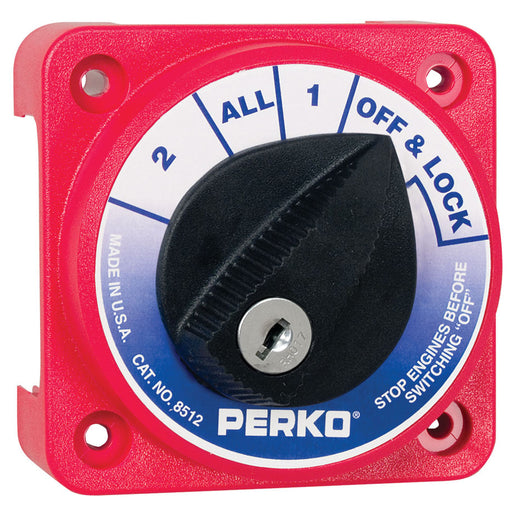 Perko Compact Medium Duty Battery Selector Switch w/Key Lock [8512DP]-North Shore Sailing
