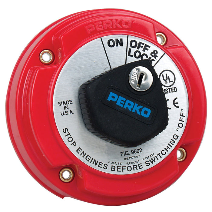 Perko Medium Duty Main Battery Disconnect Switch w/Key Lock [9602DP]-North Shore Sailing