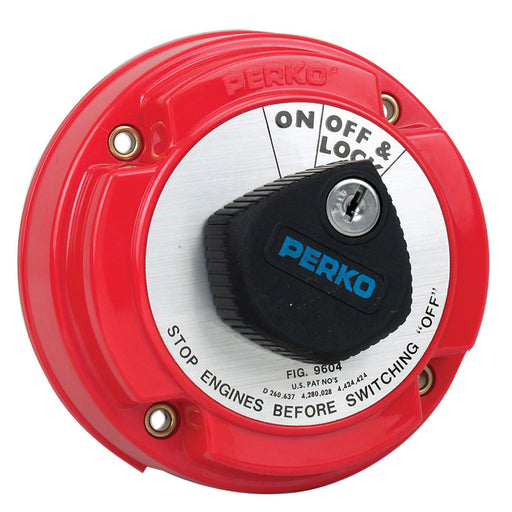 Perko Medium Duty Main Battery Disconnect Switch w/Alternator Field Disconnect & Key Lock [9604DP]-North Shore Sailing