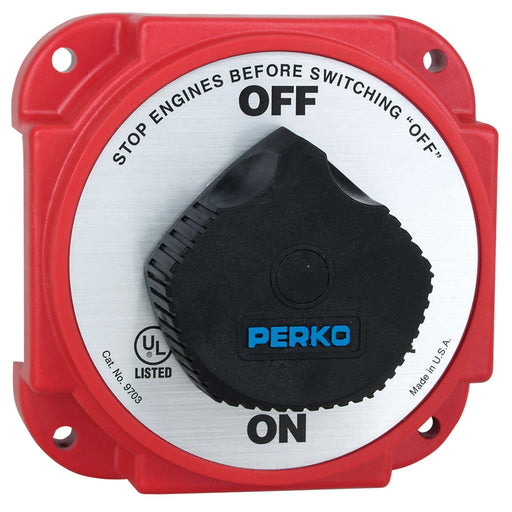 Perko 9703DP Heavy Duty Battery Disconnect Switch w/ Alternator Field Disconnect [9703DP]-North Shore Sailing