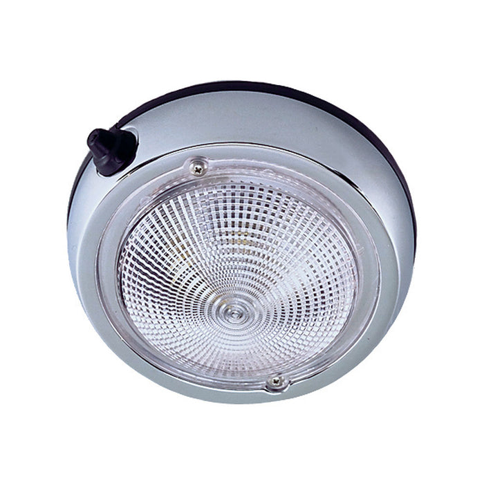 Perko Surface Mount Dome Light - 3 3/4" O.D. (3" Lens) - Chrome Plated [0300DP0CHR]-North Shore Sailing