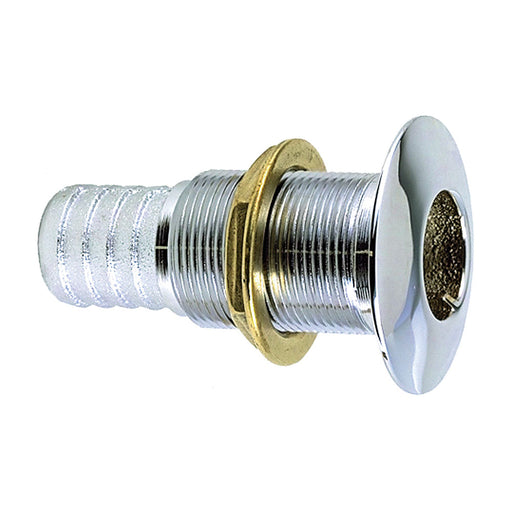 Perko 5/8" Thru-Hull Fitting f/ Hose Chrome Plated Bronze MADE IN THE USA [0350004DPC]-North Shore Sailing