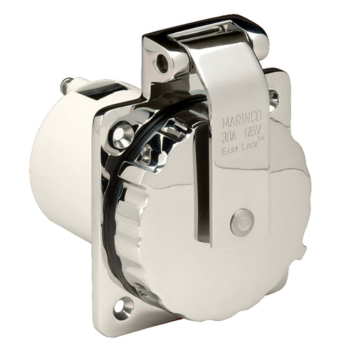 Marinco 303SSEL-B 30A Power Inlet - Stainless Steel - 125V [303SSEL-B]-North Shore Sailing