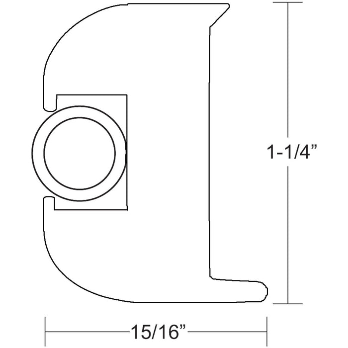 TACO Flex Vinyl Rub Rail Kit - White w/White Insert - 50' [V11-3447WWK50-2]-North Shore Sailing