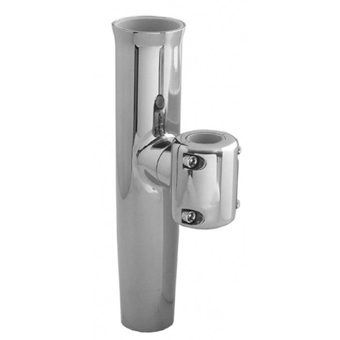 TACO  Stainless Steel Clamp-On Adjustable Rod Holder - 1-1/16" & 1-5/16" O.D. (Pipe), 1-1/4" O.D. (Tube) [F16-2623POL-1]-North Shore Sailing