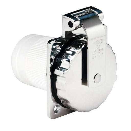 Marinco 6373EL-B 50Amp 125/250V Stainless Steel Inlet [6373EL-B]-North Shore Sailing