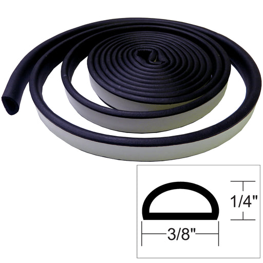 TACO Weather Seal - 10'L x 1/4"H x 3/8"W - Black [V30-1333B10-1]-North Shore Sailing