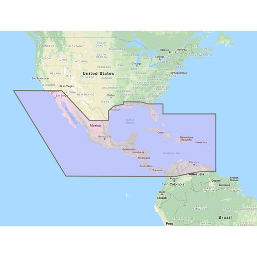 Furuno Central America, Caribbean  Part of Mexico Vector Chart - 3D Data  Standard Resolution Satellite Photos - Unlock Code [MM3-VNA-027]-North Shore Sailing