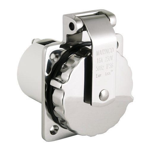 Marinco 16A 230V Easy Lock 316 Stainless Steel Inlet [303SSEL-BXPK]-North Shore Sailing