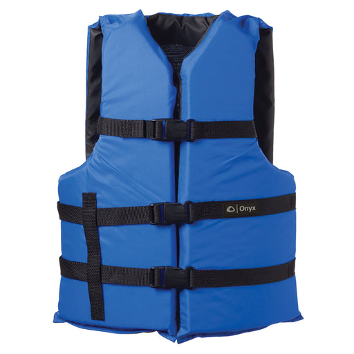 Onyx Nylon General Purpose Life Jacket - Adult Oversize - Blue [103000-500-005-12]-North Shore Sailing