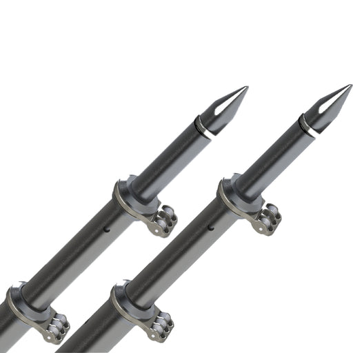 TACO 18 Deluxe Outrigger Poles w/Rollers - Silver/Black [OT-0318HD-BKA]-North Shore Sailing
