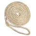 New England Ropes 3/8" Double Braid Dock Line - White/Gold w/Tracer - 15 [C5059-12-00015]-North Shore Sailing