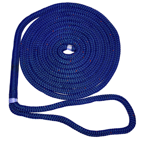 New England Ropes 3/8" Double Braid Dock Line - Blue w/Tracer - 25 [C5053-12-00025]-North Shore Sailing
