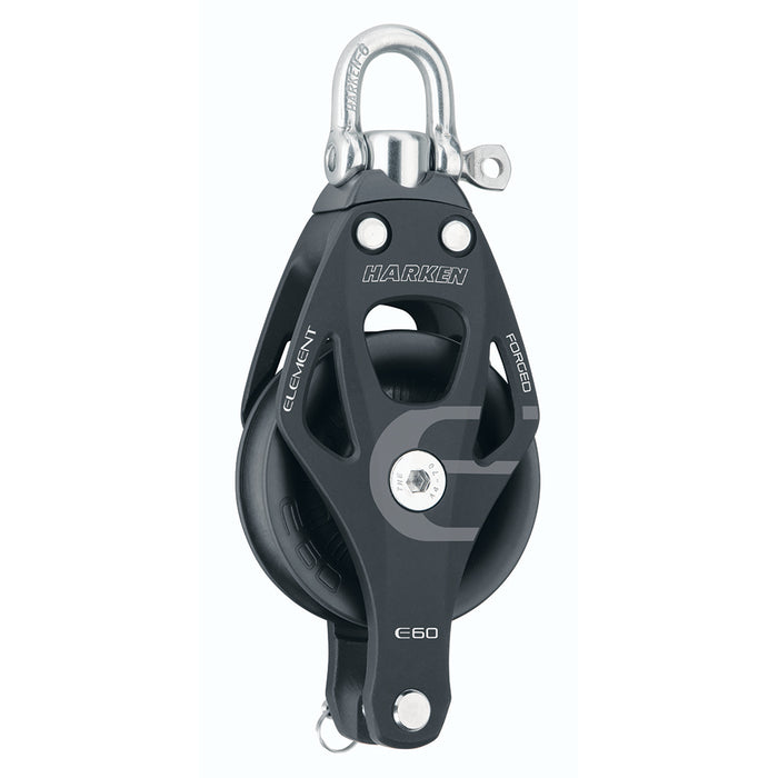 Harken 60mm Single Aluminum Element Block w/Swivel  Becket [6261]-North Shore Sailing