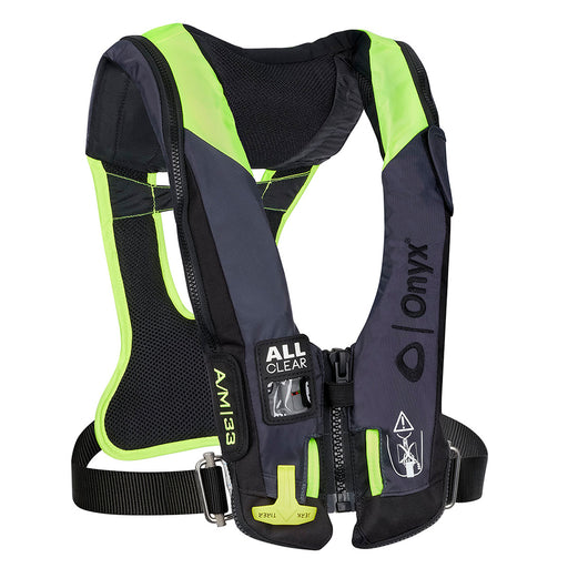 Onyx Impulse A/M 33 All Clear w/Harness Auto/Manual Inflatable Life Jacket - Grey [134300-701-004-21]-North Shore Sailing