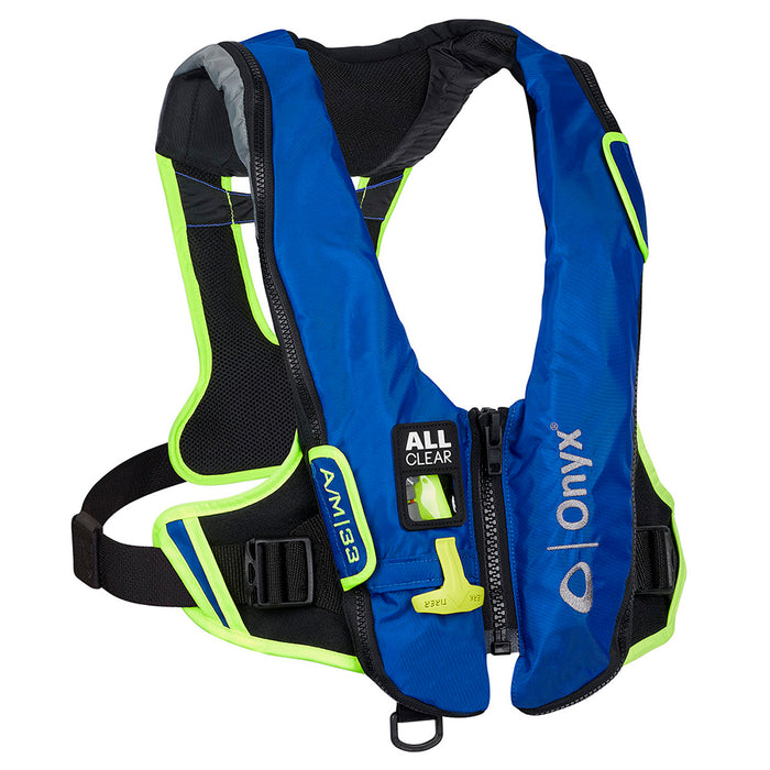 Onyx Impulse A/M-33 All Clear Auto/Manual Inflatable Life Jacket - Blue [132800-500-004-21]-North Shore Sailing