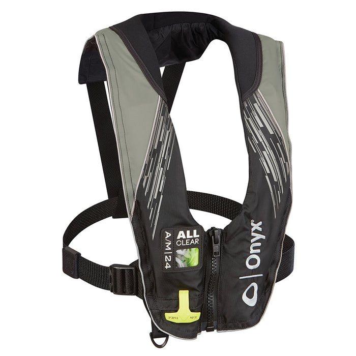 Onyx A/M-24 Series All Clear Automatic/Manual Inflatable Life Jacket - Grey - Adult [132200-701-004-21]-North Shore Sailing