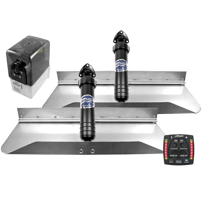 Bennett Marine 24x9 Hydraulic Trim Tab System w/One Box Indication [249OBI]-North Shore Sailing