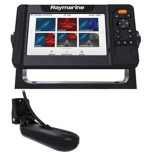 Raymarine Element 7 HV Combo w/HV-100 Transom Mount Transducer  Lighthouse North America Chart [E70532-05-102]-North Shore Sailing