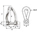 Wichard Self-Locking Twisted Shackle - Diameter 8mm - 5/16" [01224]-North Shore Sailing