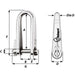 Wichard Key Pin Shackle - Diameter 6mm - 1/4" [01433]-North Shore Sailing