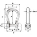 Wichard Captive Pin Bow Shackle - Diameter 4mm - 5/32" [01441]-North Shore Sailing