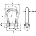 Wichard Captive Pin Bow Shackle - Diameter 8mm - 5/16" [01444]-North Shore Sailing