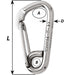 Wichard Asymmetric Carbine Hook - Length 60mm - 1/4" [02323]-North Shore Sailing