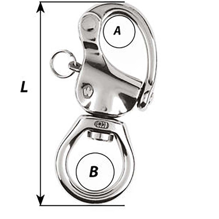 Wichard HR Snap Shackle - Large Bail - Length 80mm [02373]-North Shore Sailing
