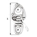 Wichard HR Quick Release Snap Shackle w/Swivel Eye - Length 2-3/4" [02673]-North Shore Sailing