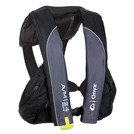 Onyx A/M-24 Deluxe Auto/Manual Inflatable PFD - Black - Adult Universal [132100-700-004-23]-North Shore Sailing