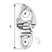 Wichard HR Quick Release Snap Shackle With Swivel Eye - 80mm Length - 3-5/32" [02674]-North Shore Sailing