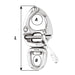 Wichard HR Quick Release Snap Shackle With Swivel Eye -150mm Length- 5-29/32" [02678]-North Shore Sailing