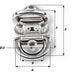 Wichard Double Folding Pad Eye - 10mm Diameter - 25/64" [06566]-North Shore Sailing